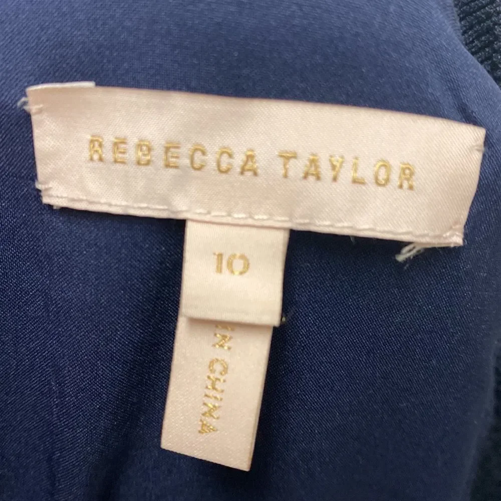 Rebecca Taylor Scoop Neck Textured Fit & Flare Dress Size 10